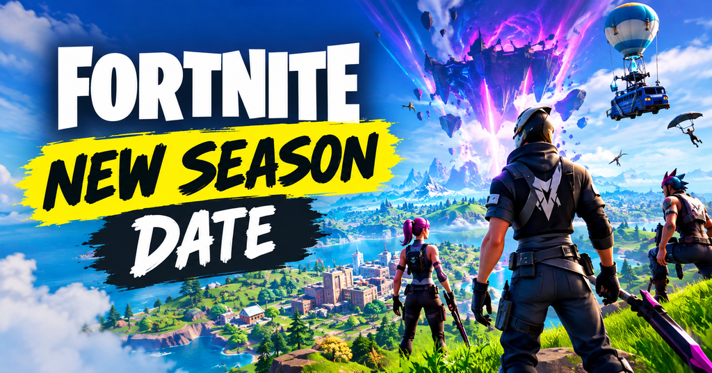 Fortnite new season date guide showing the upcoming seasonal transition and Battle Pass countdown in Fortnite