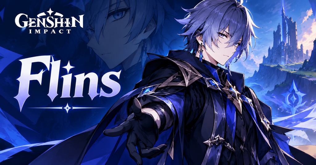Flins Genshin Impact character using his Electro Polearm abilities in a Nod-Krai setting
