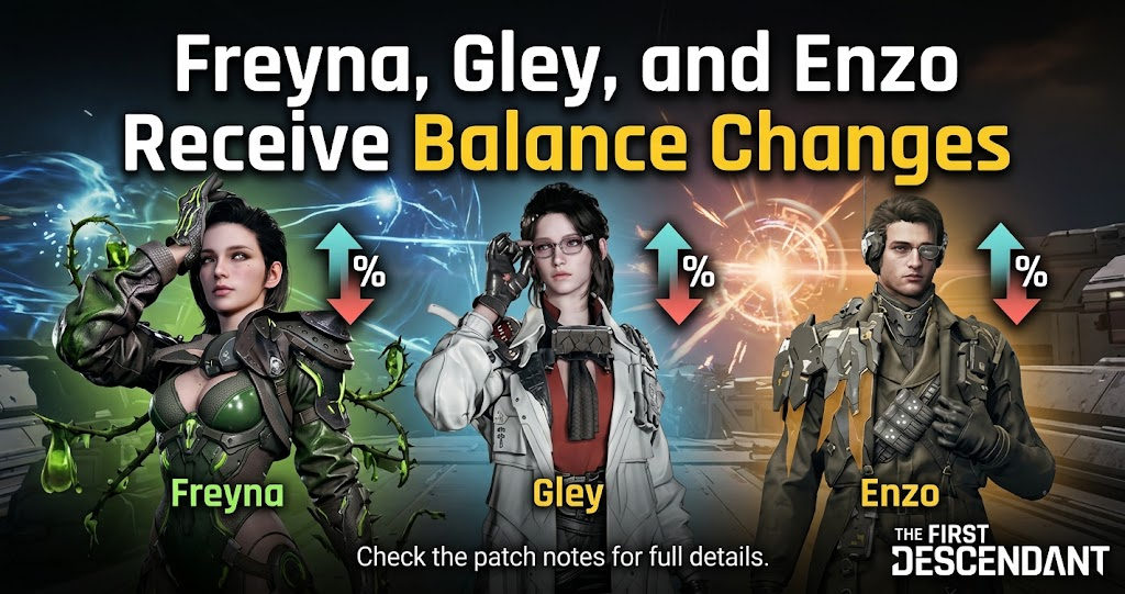 Freyna, Gley, and Enzo Receive Balance Changes
