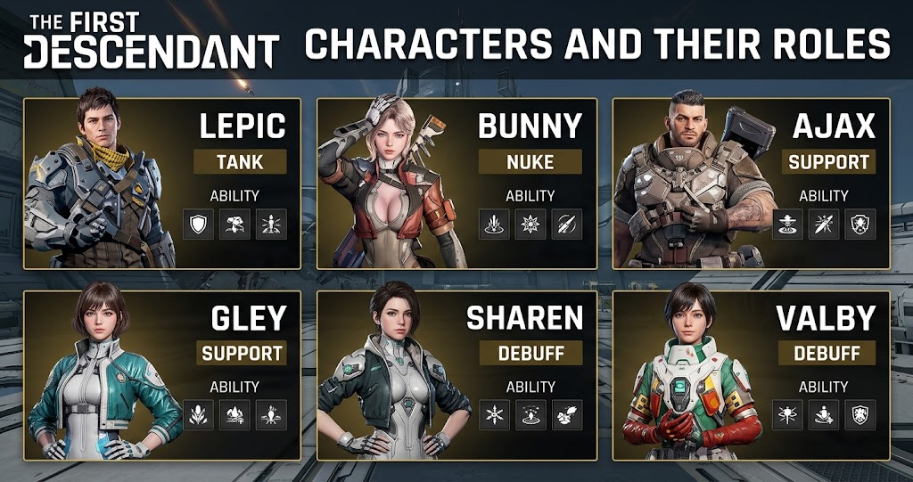 The First Descendant Characters and Their Roles