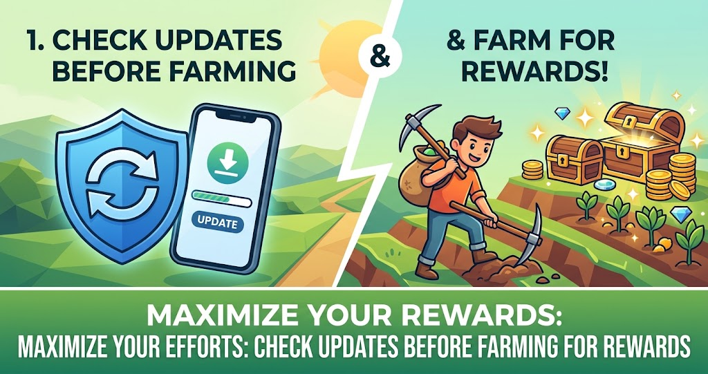 Check Updates Before Farming for Rewards