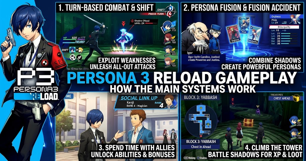 Persona 3 Reload Gameplay How the Main Systems Work