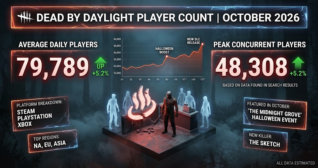 Dead by Daylight Player Count in October 2026