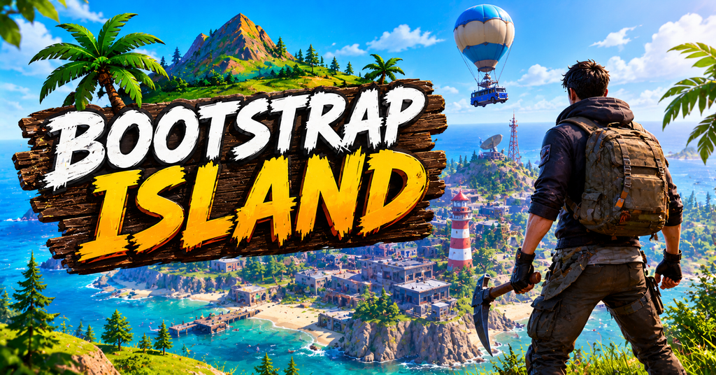 Bootstrap Island VR survival gameplay showing a stranded explorer facing the dangers of a tropical wilderness.