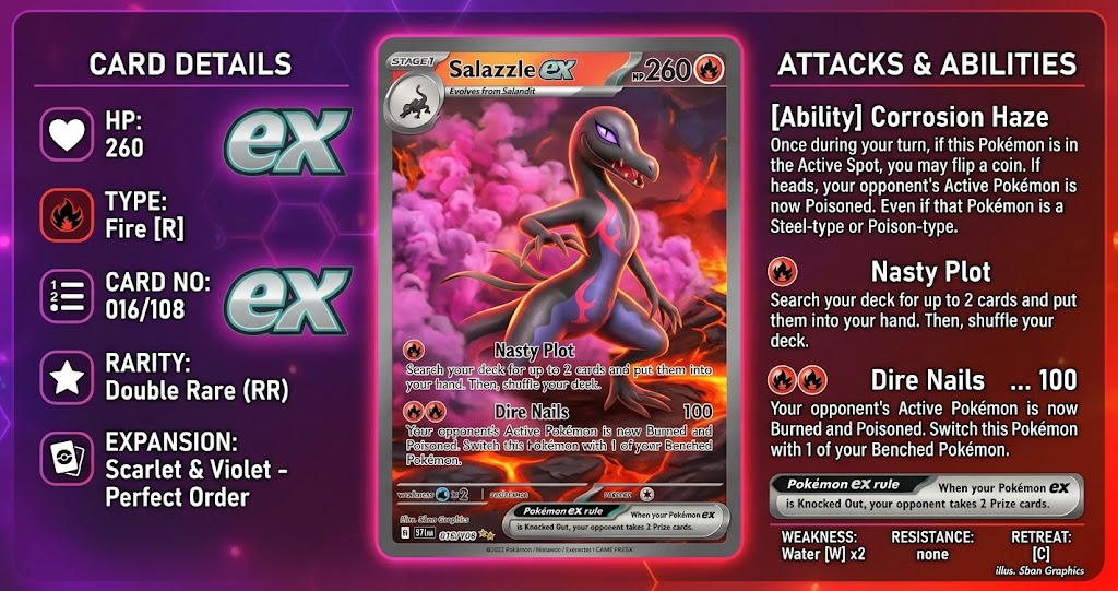 Salazzle ex Card Details and Attacks