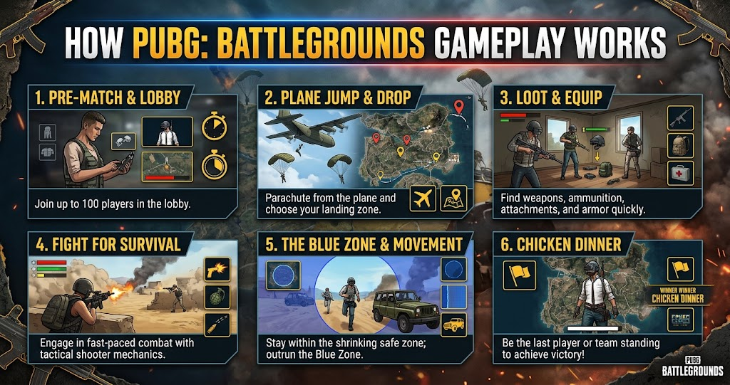 How PUBG Battlegrounds Gameplay Works